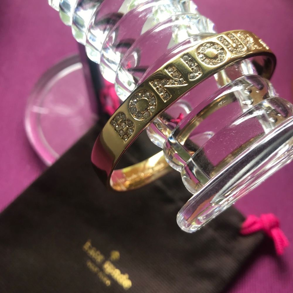 Kate Spade Idiom Bangle "Bonjour Monsieur" - Picture 2 of 4